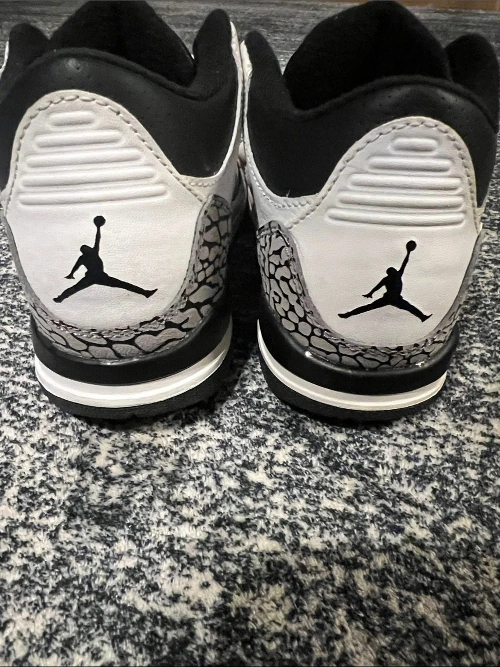 BACK TO SCHOOL SALE Jordan Kids White Black Sneakers with Red Details